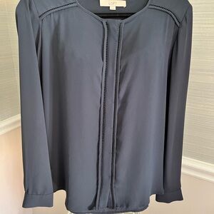 Loft Blouse Warm Blue/Gray. Size Medium